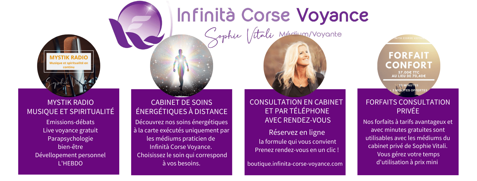 Le cabinet consultation privée par téléphone et soins à distance de Sophie Vitali / Infinità Corse Voyance