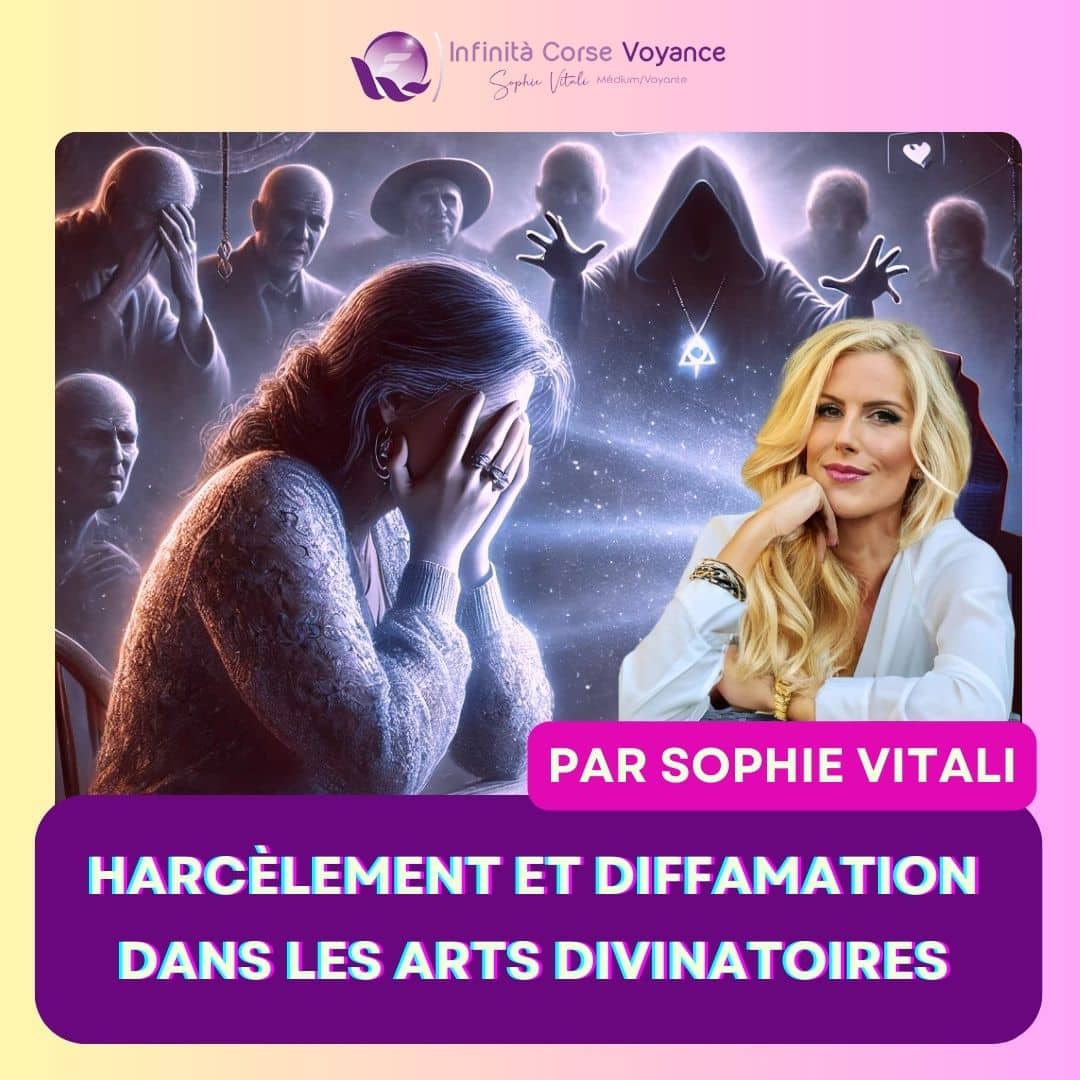 Harcelement et diffamation dans les arts divinatoires par Sophie Vitali célèbre médium et membre de l'INAD et du SPPAD