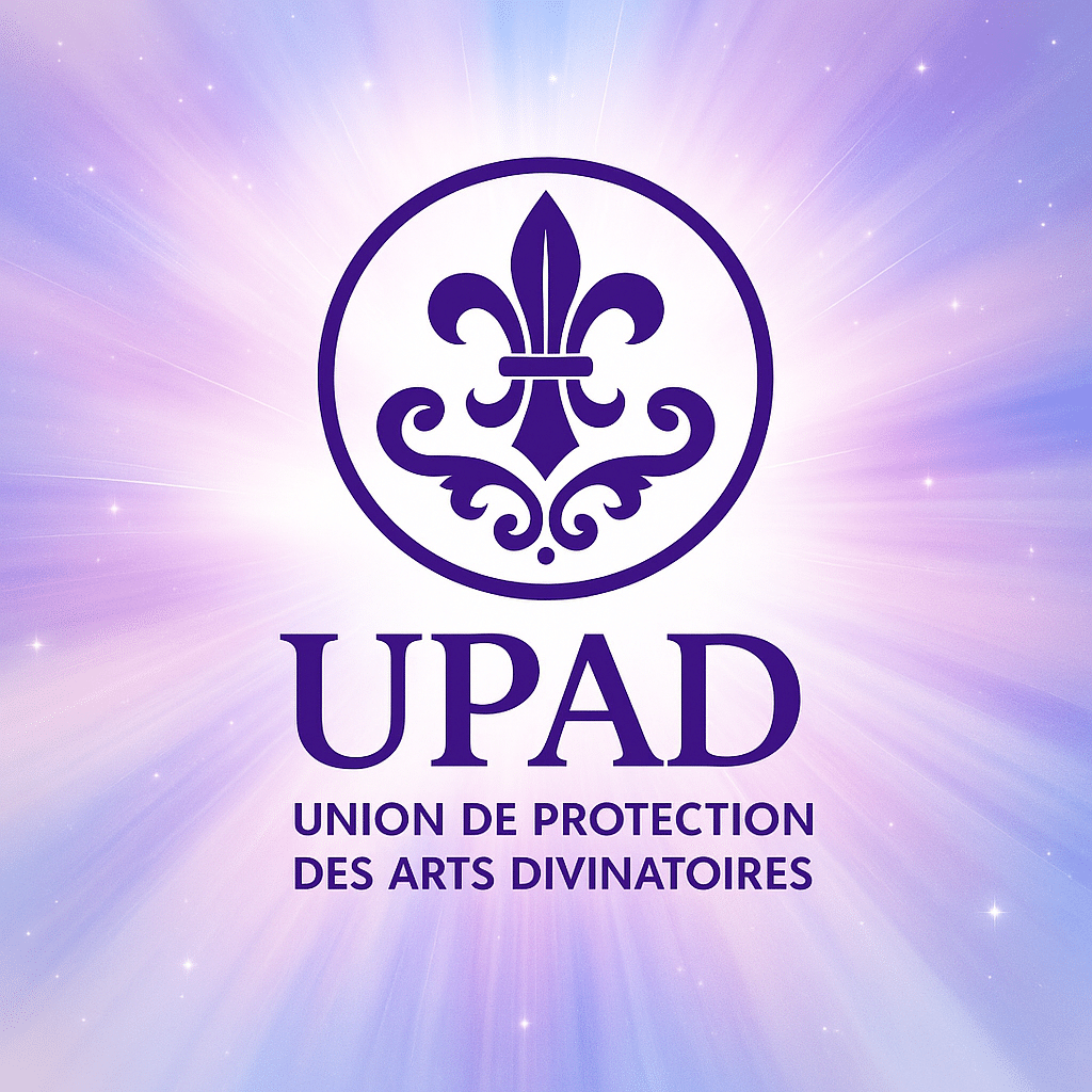 Logo de l’UPAD, Union de Protection des Arts Divinatoires, organisation présidée par Sophie Vitali pour défendre une voyance éthique et responsable en France.